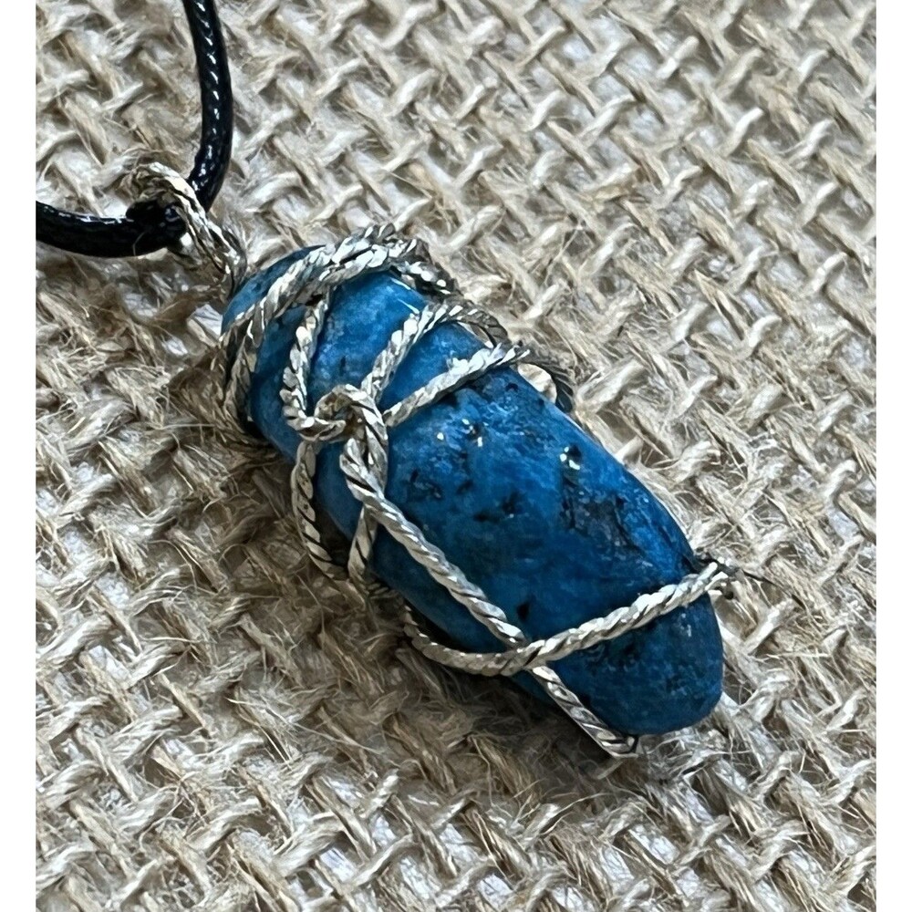 Trendy Blue Turquoise Healing Necklace Natural Gemstone Chakra Energy 16-18in